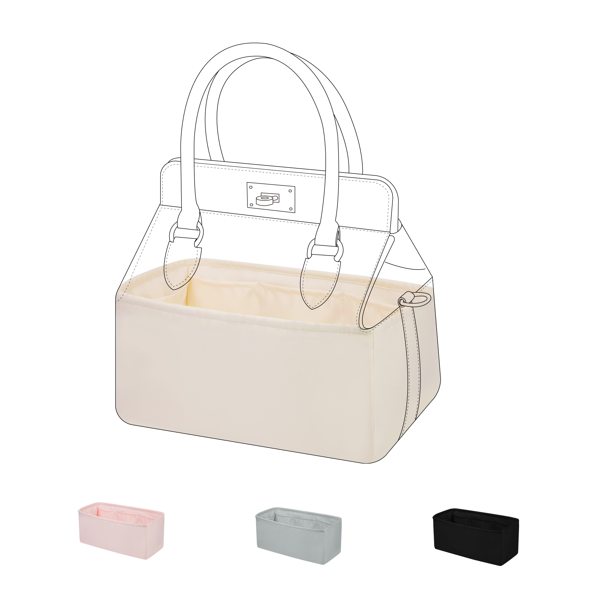 Luxury Bags Hermes - Organisateur de sac en soie DGAZ,