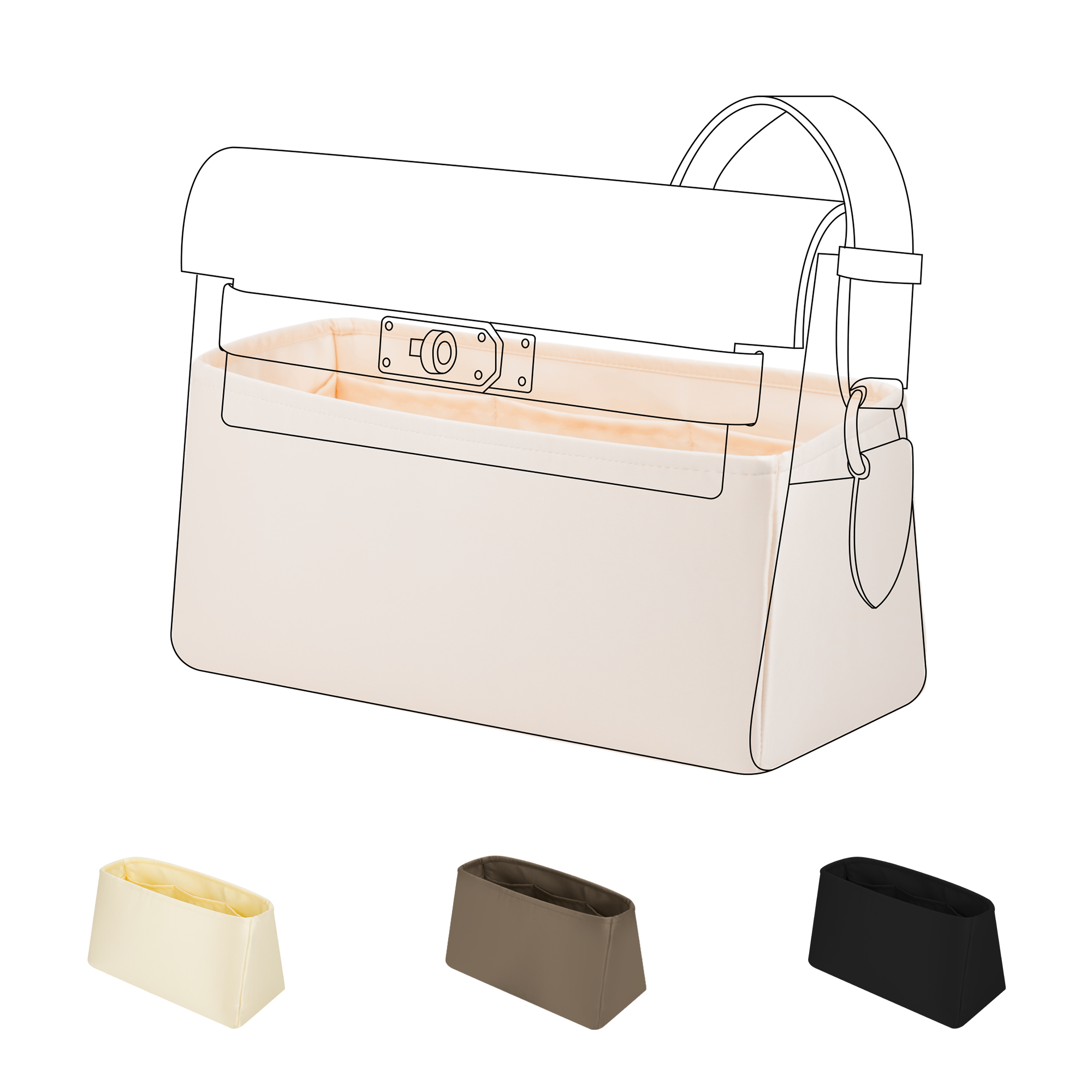 Luxury Bags Hermes - Organisateur de sac à main en