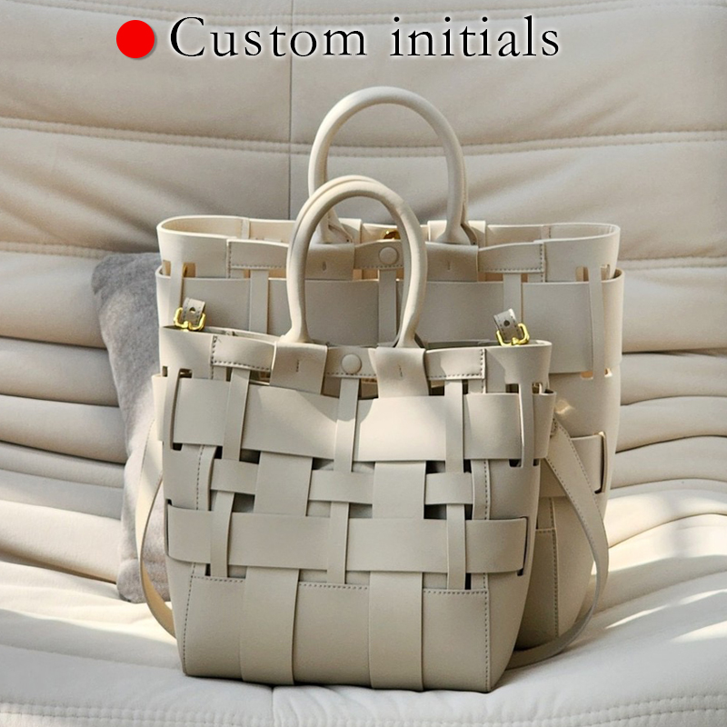 Luxury Bags Collection - Initiales personnalisées Sacs fourre-tout en cuir