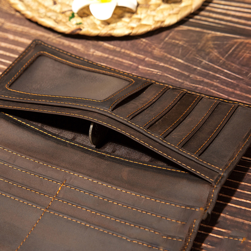 Portefeuille long en cuir véri - Wristlet Wallet Zipper avis et prix