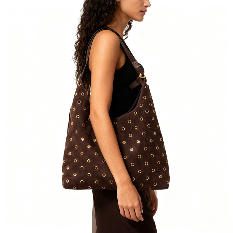 Sac fourre-tout clouté en daim - Wristlet Wallet Zipper avis et prix