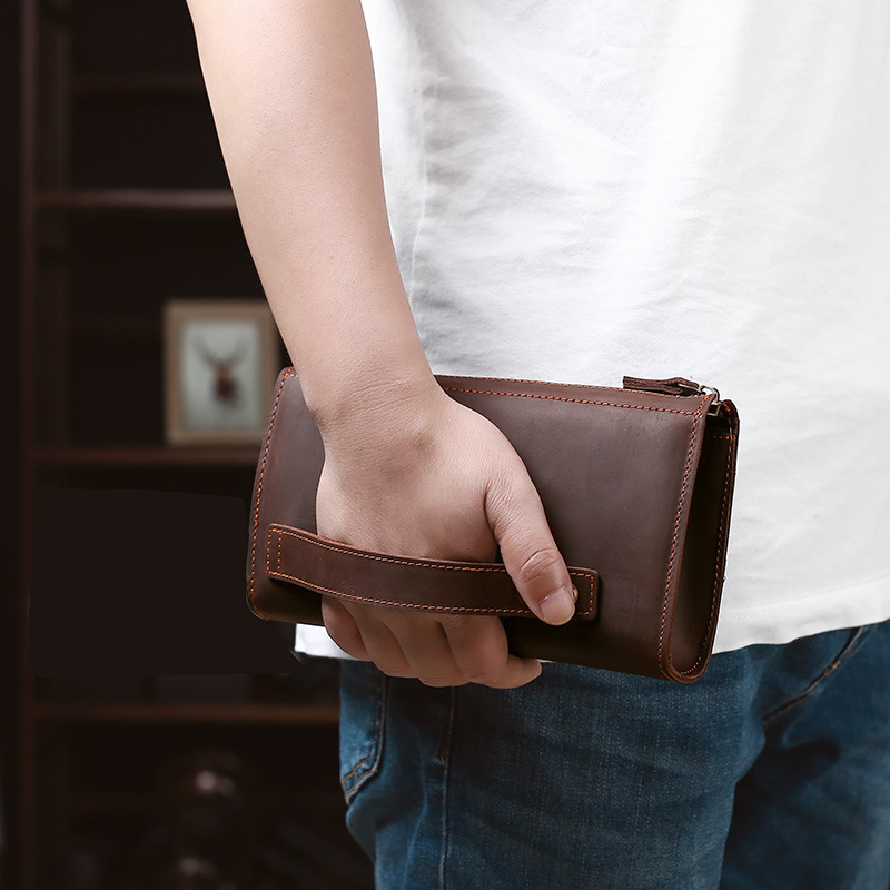 Pochette longue pour homme, sa - Wristlet Wallet Zipper avis et prix