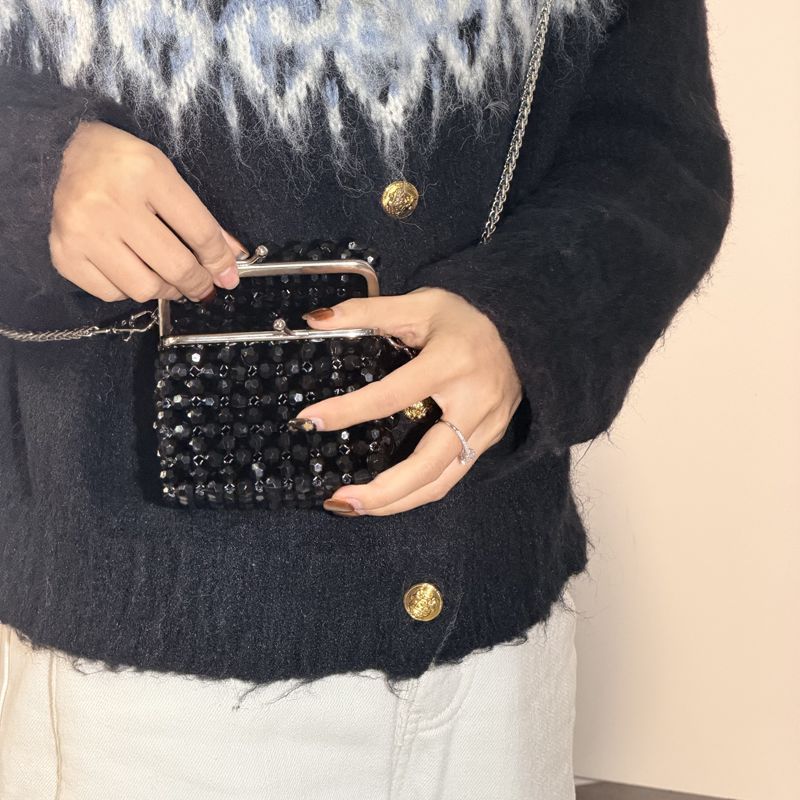Pochette Vintage noire perlée  - Luxury Bags Sales avis et prix