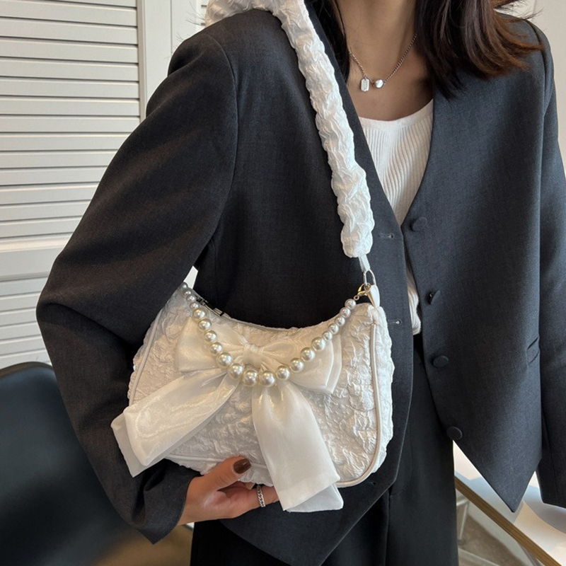 Sac à main femme blanc plissé  - Luxury Y2K Bags avis et prix