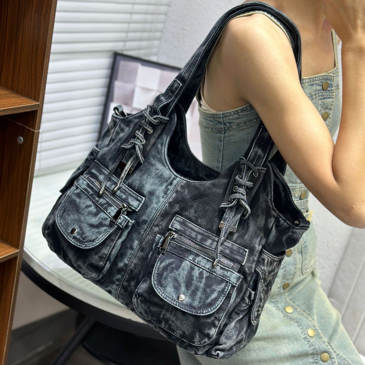 Sac en jean femme Y2K Vintage  - Wristlet Wallet Zipper avis et prix