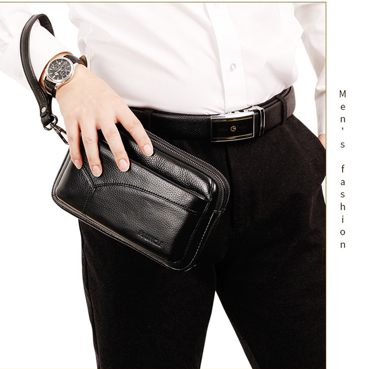 Pochette d'affaires en cuir vé - Wristlet Wallet Zipper avis et prix